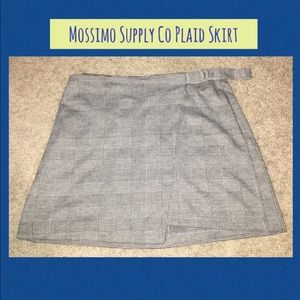 Mossimo Supply Co Asymmetric Plaid Skirt